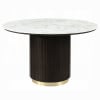 Clayten 5 Piece Round Dining Room Set in White Natural and Espreeso Finish by Acme - DN03950-DN03941 - Image 3 of 0