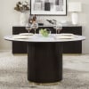 Clayten 5 Piece Round Dining Room Set in White Natural and Espreeso Finish by Acme - DN03950-DN03942 - Image 2 of 0