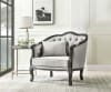 Samael Chair in Gray Linen & Dark Brown Finish by Acme - LV01129 - Image 1 of 0