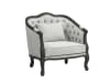 Samael Chair in Gray Linen & Dark Brown Finish by Acme - LV01129 - Image 3 of 0
