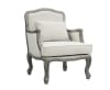 Tania Chair in Cream Linen & Brown Finish by Acme - LV01132 - Image 3 of 0