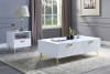 Gaines 3 Piece Occasional Table Set in White High Gloss Finish by Acme - LV01139-S - Image 1 of 0