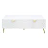 Gaines 3 Piece Occasional Table Set in White High Gloss Finish by Acme - LV01139-S - Image 2 of 0
