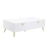 Gaines 3 Piece Occasional Table Set in White High Gloss Finish by Acme - LV01139-S - Image 3 of 0
