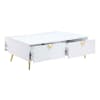 Gaines 3 Piece Occasional Table Set in White High Gloss Finish by Acme - LV01139-S - Image 4 of 0