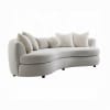 Iniko Sectional Sofa w/6 Pillows in Beige Boucle Finish by Acme - LV02542 - Image 2 of 0