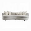 Iniko Sectional Sofa w/6 Pillows in Beige Boucle Finish by Acme - LV02542 - Image 3 of 0