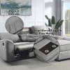 Destiny Sectional Sofa w/Dropdown Table in Gray Linen Finish by Acme - LV02567 - Image 4 of 0
