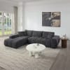 Chosen Sectional Sofa w/3 Pillows in Gray Chenille Finish by Acme - LV02720 - Image 1 of 0