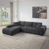 Chosen Sectional Sofa w/3 Pillows in Gray Chenille Finish by Acme - LV02720 - Image 2 of 0