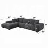 Chosen Sectional Sofa w/3 Pillows in Gray Chenille Finish by Acme - LV02720 - Image 4 of 0