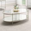 Zaba 3 Piece Occasional Table Set in Glass Top and White High Gloss Finish by Acme - LV02755-S - Image 2 of 0