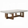 Keven 3 Piece Occasional Table Set in Faux Concrete Top and Walnut Finish by Acme - LV03015-S - Image 3 of 0