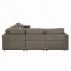 Rylie 5 Piece Modular Sectional Sofa Set in Brown Linen Finish by Acme - LV03150 - Image 3 of 0