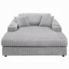 Hilde Chaise w/2 Pillows in Light Grey Corduroy Finish by Acme - LV03681 - Image 2 of 0
