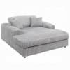 Hilde Chaise w/2 Pillows in Light Grey Corduroy Finish by Acme - LV03681 - Image 3 of 0