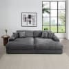 Hilde Sectional Sofa w/4 Pillows in Dark Grey Corduroy Finish by Acme - LV03690 - Image 1 of 0