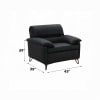 Eilene Chair in Black Top Grain Leather Finish by Acme - LV03702 - Image 5 of 0