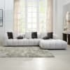 Manilla Sectional Sofa w/8 Pillows in Ivory White Linen Finish by Acme - LV04320 - Image 1 of 0