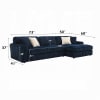 Breton Sectional Sofa w/4 Pillows in Blue Corduroy Finish by Acme - LV04400 - Image 5 of 0