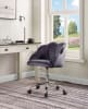 Rowse Office Chair in Dark Gray Velvet & Chrome Finish by Acme - OF00118 - Image 1 of 0