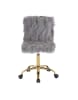 Arundell Office Chair in Gray Faux Fur & Gold Finish by Acme - OF00121 - Image 2 of 0