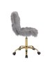 Arundell Office Chair in Gray Faux Fur & Gold Finish by Acme - OF00121 - Image 3 of 0