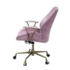 Hamilton Office Chair in Pink Top Grain Leather Finish by Acme - OF00399 - Image 4 of 0