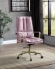 Tinzud Office Chair in Pink Top Grain Leather Finish by Acme - OF00439 - Image 1 of 0