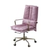 Tinzud Office Chair in Pink Top Grain Leather Finish by Acme - OF00439 - Image 3 of 0