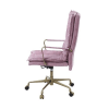 Tinzud Office Chair in Pink Top Grain Leather Finish by Acme - OF00439 - Image 4 of 0