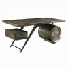Brancaster Executive Writing Desk w/USB in Bronze Aluminum and Oak Finish by Acme - OF02586 - Image 2 of 0