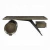Brancaster Executive Writing Desk w/USB in Bronze Aluminum and Oak Finish by Acme - OF02586 - Image 4 of 0