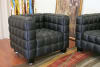 Arriga Black Leather Modern Sofa and Chair 2-piece Set by Baxton Studio - BAX-0717-Black - Image 2 of 0