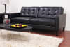 Caledonia Black Leather Modern 2-peice Sofa Set by Baxton Studio - BAX-1197-Black - Image 4 of 0
