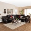Lewis Modern and Contemporary Dark Brown Faux Leather 6-Piece Reclining Sectional by Baxton Studio - BAX-5025B-Brown-SF - Image 3 of 0