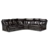 Lewis Modern and Contemporary Dark Brown Faux Leather 6-Piece Reclining Sectional by Baxton Studio - BAX-5025B-Brown-SF - Image 5 of 0