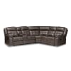 Vesa Modern and Contemporary Grey Leather-Like Fabric 6-Piece Reclining Sectional by Baxton Studio - BAX-7271C-Grey-SF - Image 5 of 0