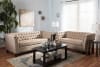 Lottie Modern and Contemporary Beige Fabric Button-tufted 2-piece Set by Baxton Studio - BAX-827-Beige - Image 1 of 0