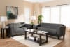 Lottie Modern and Contemporary Gray Fabric Button-tufted 2-piece Set by Baxton Studio - BAX-827-Gray - Image 1 of 0