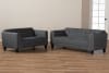 Lottie Modern and Contemporary Gray Fabric Button-tufted 2-piece Set by Baxton Studio - BAX-827-Gray - Image 2 of 0
