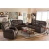 Hollace Modern and Contemporary Taupe Microsuede 3-Piece Living Room Set by Baxton Studio - BAX-98240-Brown 3PC Set - Image 1 of 0