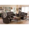 Hollace Modern and Contemporary Taupe Microsuede 3-Piece Living Room Set by Baxton Studio - BAX-98240-Brown 3PC Set - Image 2 of 0