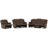 Hollace Modern and Contemporary Taupe Microsuede 3-Piece Living Room Set by Baxton Studio - BAX-98240-Brown 3PC Set - Image 5 of 0
