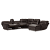 Contemparty Dark Brown Bonded Leather 6-Piece Sectional Sofa by Baxton Studio - BAX-99170 - Image 5 of 0