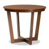 Aggie 5 Piece Round Dining Room Set in Grey and Walnut Brown Finish by Baxton Studio - BAX-Aggie-Grey/Walnut-5PC - Image 3 of 0
