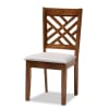 Alena 5 Piece Round Dining Room Set in Grey and Walnut Brown Finish by Baxton Studio - BAX-Alena-Grey/Walnut-5PC - Image 5 of 0