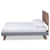 Allegra Upholstered Queen Platform Bed in Grey and Ash Walnut Brown Finish by Baxton Studio - BAX-Allegra-Dark Grey/Ash Walnut-Queen - Image 4 of 0