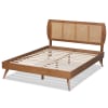 Asami Platform Full Bed in Walnut Brown Finish by Baxton Studio - BAX-Asami-Ash Walnut Rattan-Full-B - Image 4 of 0