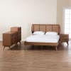 Asami 6 Piece Queen Bedroom Set in Walnut Brown Finish by Baxton Studio - BAX-Asami-Ash Walnut Rattan-Queen - Image 2 of 0